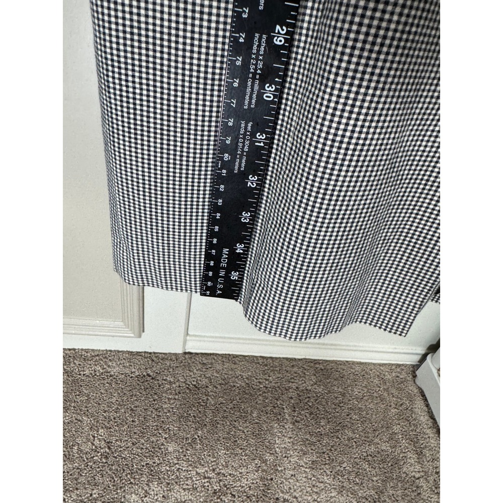 Ann Taylor LOFT Gingham Sheath Dress Womens 6 Black White Plaid Bow Retro‎ 90s - Picture 6 of 13